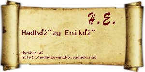 Hadházy Enikő névjegykártya
